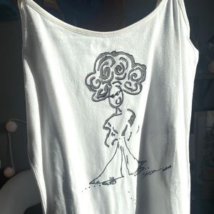 “Talkative” White Tank Top